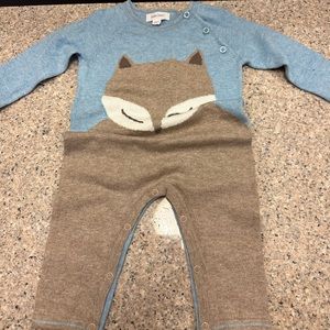 Angel Dear blue fox onesie size 3-6 months